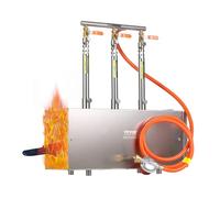 VEVOR Fragua de Gas Propano Portátil, de Forma Cuadrada, con 3 Quemadores, 1427 °C, de Acero Inoxidable 201 Resistente a la Corrosión, Horno de Fusión para Forja de Metales, 510 x 190 x 540 mm