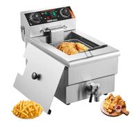 VEVOR Freidora Eléctrica 3000W con Cesto Simple de Acero 11 L 289 x 527 x 357 mm
