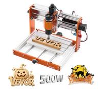 VEVOR Fresadora CNC de 3 Ejes, con Husillo de 500 W 12000 RPM, Área de Trabajo 300 x 180 x 80 mm, Interruptor de Límite y Parada de Emergencia, para Tallado y Corte de Madera, Acrílico y Plástico