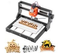 VEVOR Fresadora CNC en Madera de 3 Ejes, Husillo de 60 W, Área de Trabajo 300 x 180 x 40 mm, Estructura de Aleación de Aluminio, para Tallado y Corte de Madera y Acrílico