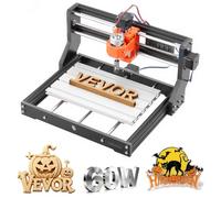 VEVOR Fresadora CNC en Madera de 3 Ejes, Husillo de 60 W, Área de Trabajo 300 x 180 x 40 mm, Estructura de Aleación de Aluminio, para Tallado y Corte de Madera y Acrílico