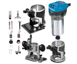 VEVOR Fresadora de superficie 710 W 50 Hz Fresadoras Madera Enrutador Velocidad Variable de 30,000 RPM Fresadora de Madera Rebajadora Eléctrica Suave para Láminas de Plástico, Chapas de Madera