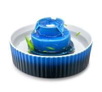 VEVOR Fuente de Agua de Cerámica para Gatos 2,1 L Diseño de Cupcake Dispensador de Agua de Porcelana con Bomba Ultrasilenciosa Sistema de Filtración Multicapa, para Gatos, Perros, Mascotas, Azul