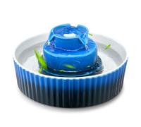 VEVOR Fuente de Agua de Cerámica para Gatos 2,1 L Diseño de Cupcake Dispensador de Agua de Porcelana con Bomba Ultrasilenciosa Sistema de Filtración Multicapa, para Gatos, Perros, Mascotas, Azul