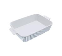 VEVOR Fuente de Cerámica para Horno, Grande, Rectangular con Asas Dobles Apta para Horno, Lasaña, Cazuela Profunda para Hornear y Servir, para Navidad y Acción de Gracias, Blanco, 33,5 x 24,2 x 7,9 cm