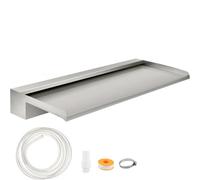 VEVOR Fuente Rectangular para Piscina Acero Inoxidable Cascadas para Piscinas 60x26x8 cm Fuente de Piscina exterior Flujo de Agua Ancha de 60 cm Cascada de Agua al Aire Libre de Jardín Patio Estanque