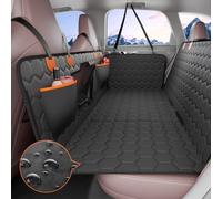 VEVOR Funda Perros Coche Impermeable 600D Cubierta de Asiento Trasero para Mascota 136 x 65 cm Protector de Asiento para Perros con Ventana de Malla Visible y Bolsillo de Almacenamiento para Coches