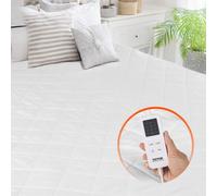 VEVOR Funda de Colchón Eléctrica para Cama de Matrimonio, con 4 Niveles de Temperatura, Temporizador de 12 Horas, Apagado Automático de 8 Horas, para Colchón de Tela Cepillada, 1950 x 1650 mm