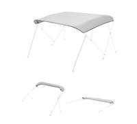 VEVOR Funda de Repuesto para Toldo Bimini 4 Arcos, Largo de 244 cm, de Grado Marino 600D, Alta Resistencia, Toldo de Repuesto para Barco, para Embarcaciones de Ancho de 246-262 cm, Gris, Sin Marco
