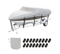 VEVOR Funda Impermeable para Barco, 701-731 cm de Largo, 259 cm de Ancho, 600D Oxford V-Hull, Funda Protectora para Barco, Anti-UV con Bolsa de Amarre, lancha motora, yate de Remolque