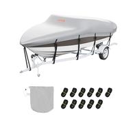 VEVOR Funda Impermeable para Barcos 426-480 cm de Largo 228 cm de Ancho 600D Oxford V-Hull Funda Protectora para Barcos Anti-UV con Bolsa de Amarre Remolque de lanchas Yates