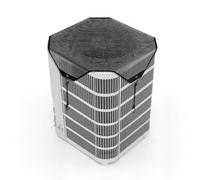 VEVOR Funda Integral de Malla para Aire Acondicionado de Exterior 710 x 710 mm, PVC, con Ganchos Elásticos, Resistente al Desgarro, para Todas las Estaciones, Diseño Fácil de Usar, Color Negro