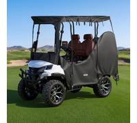 VEVOR Funda para Carrito de Golf 600D para 2/2+2 Plaza, Cubierta Impermeable 1,83 m con Revestimiento de PVC, Puertas Enrollables, Ganchos Antiviento, Ventana Frontal Compatible con Honda EZGO Yamaha