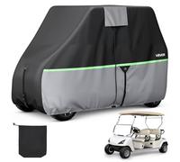 VEVOR Funda para Carrito de Golf de Tela Oxford 600D, Cubierta Impermeable para 2+2/4 Pasajeros con 3 Puertas Laterales con Cremallera, Bandas Reflectantes, Compatible con EZGO Club Car Honda Yamaha