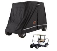 VEVOR Funda para carrito de golf de 4 pasajeros, cubierta completa de poliéster 600D, universal para la mayoría de las cubiertas de coches de club, impermeable, resistente al sol y al polvo, funda par