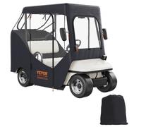 VEVOR Golf Cart Enclosure, 600D Polyester Driving Enclosure with 4-Sided Transparent Windows, 2 Passenger Club Car Covers Universal Fits for Most Brand Carts, Sunproof and Dustproof Outdoor Cart Cover