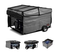 VEVOR Funda para Generador Impermeable, Ajuste Universal, para la Mayoría de Generadores de 3500 a 12000 W, con Tela Oxford 420D Resistente y Gruesa Malla de PVC, Color Gris, 865 x 657 x 535 mm