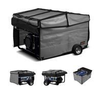 VEVOR Funda para Generador Impermeable, Ajuste Universal, para la Mayoría de Generadores de 3500 a 12000 W, con Tela Oxford 420D Resistente y Gruesa Malla de PVC, Color Gris, 865 x 657 x 535 mm