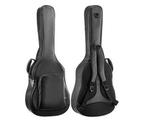 VEVOR Funda para Guitarra Acústica de 41 Pulgadas 104,1 cm Negro con Asa, con Acolchado de Espuma, Compartimento Externo para Accesorios y Correas para Hombro, Funda de Cuero Sintético de 119,5 cm