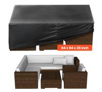 VEVOR Funda para Muebles de Exterior Patio 420D Impermeable 239 x 239 x 71 cm