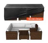 VEVOR Funda Protectora para Muebles de jardín de Tela Oxford 420D, Impermeable, Rectangular, con ventilación para Cualquier Clima, 279 x 213 x 71 cm