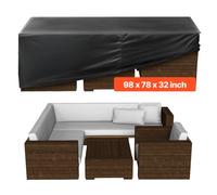 VEVOR Funda Protectora para Muebles de jardín de Tela Oxford 420D, Impermeable, Rectangular, con ventilación para Cualquier Clima, 249 x 198 x 81 cm