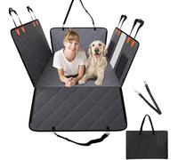 VEVOR Funda Perros Coche Impermeable 600D Cubierta de Asiento Trasero para Mascota 142 x 77 cm Protector de Asiento para Perros con Ventana de Malla Visible y Bolsillo de Almacenamiento para Camión