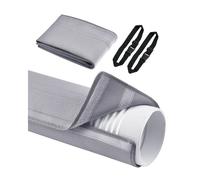 VEVOR Funda Protectora para Manguera de Aire Acondicionado, Funda Protectora para Conducto de Ventilación de Aire Acondicionado Portátil, con 2 Correas de Hebilla Ajustables, Gris, 1460 x 535 x 5 mm