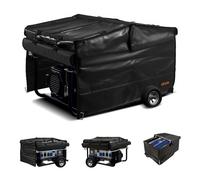 VEVOR Funda para Generador Impermeable de Ajuste Universal, para la Mayoría de Generadores de 3500 a 12000 W, con Tela Oxford 420D Resistente Gruesa y Malla de PVC, Negro, 860 x 605 x 530 mm