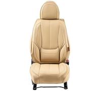VEVOR Fundas de Asiento Universales Delanteros, 6 Piezas de Funda de Asiento de Piel Sintética, Reposacabezas Desmontable y Compatible con Airbag, para la Mayoría de los Coches, SUV y Camiones, Beige