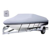 VEVOR Fundas para Barco 610-670 cm Cubierta de Barco Impermeable 269 cm de Ancho Funda de Barco Protección UV, Material de 3 Capas 210D, Dobladillo Elástico Envolvente con Correas para Embarcaciones