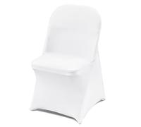 VEVOR Fundas para Sillas 12 Piezas Expandable Spandex Cubiertas de Sillas Tamaño Máximo 444x330x838 mm Fundas Plegables Desmontables para Sillas de Fiesta Decoración Boda Ceremonia Banquete, Blanco