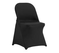 VEVOR Fundas para Sillas Plegables de Spandex Elástico, Funda para Silla Ajustable Universal, Fundas Protectoras Lavables Extraíbles para Bodas, Banquetes, Cenas 400 x 420 x 770 mm(30 Piezas Negro)