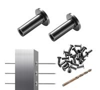 VEVOR Fundas Protectoras de Acero Inoxidable T316 para Barandilla - 101 PCS de Cuerda de Alambre 1/8" Grado Marino - Fácil Instalación para Bricolaje, Plata