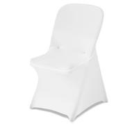 VEVOR Fundas Sillas de Comedor 30 Piezas, Funda para Sillones Elástica de Poliéster y Elastano, para Sillas de hasta 46 x 50 x 86 cm, Tela Suave y Transpirable, para Boda, Fiestas, Banquetes, Blanco