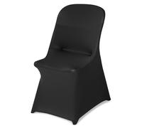 VEVOR Fundas Sillas de Comedor 30 Piezas, Funda para Sillones Elástica de Poliéster y Elastano, para Sillas de hasta 46 x 50 x 86 cm, Tela Suave y Transpirable, para Boda, Fiestas, Banquetes, Negro