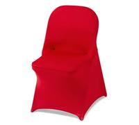 VEVOR Fundas Sillas de Comedor 50 Piezas, Funda para Sillones Elástica de Poliéster y Elastano, para Sillas de hasta 45 x 46 x 77 cm, Tela Suave y Transpirable, para Boda, Fiestas, Banquetes, Rojo