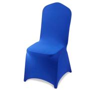 VEVOR Fundas Sillas de Comedor 50 Piezas, Funda para Sillones Elástica de Poliéster y Elastano, para Sillas de hasta 51 x 45 x 95 cm, Tela Suave y Transpirable, para Boda, Fiestas, Banquetes, Azul