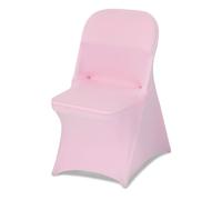 VEVOR Fundas Sillas de Comedor 50 Piezas, Funda para Sillones Elástica de Poliéster y Elastano, para Sillas de hasta 45 x 46 x 77 cm, Tela Suave y Transpirable, para Boda, Fiestas, Banquetes, Rosa