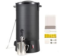 VEVOR Fundidor de Cera Eléctrico de 10 L Gran Capacidad Crisol Cera para Velas 1100 W Pico Máquina de Fusión de Cera Ajuste 30-110 °C de 100 Mechas y Pegatinas para Fabricación de Velas de Jabón