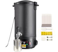 VEVOR Fundidor de Cera Eléctrico de 10 L Gran Capacidad Crisol Cera para Velas 1100 W Pico Máquina de Fusión de Cera Ajuste 30-110 °C de 100 Mechas y Pegatinas para Fabricación de Velas de Jabón