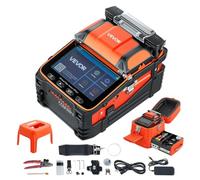 VEVOR Fusionadora de Fibra Óptica 0,1 µm Kit con VFL OPM y Cortadora S12 | Empalmadora de Fibra Óptica con 6 Motores, Empalme en 5 s, Calentamiento en 15 s, Pantalla Táctil de 5 Pulgadas y 7800 mAh