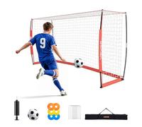 VEVOR - Fútbol portátil Plegable (3,6 x 1,8 m) | Montaje fácil, resistente a la intemperie y duradero, con base de metal, bolsa de transporte, estacas para adolescentes y