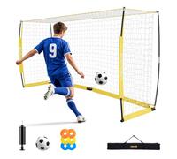 VEVOR - Fútbol portátil Plegable (3,6 x 1,8 m) | Montaje fácil, resistente a la intemperie y duradero, con base de metal, bolsa de transporte, estacas para adolescentes y