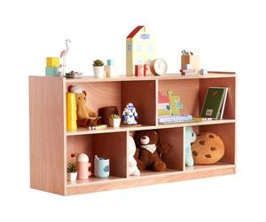 VEVOR Gabinete de Almacenamiento con Bandeja Móvil, Estante de Almacenamiento de 5 Compartimentos, 2 Estantes, Muebles para Cubículos de Aula, Aula del Hogar, Guardería y Preescolar