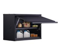 VEVOR Gabinete de Almacenamiento para Garaje Armario de Herramientas de Metal Montado en Pared, Carga de 54 kg por Estante Acero con Recubrimiento en Polvo Puerta Abierta a Presión para Taller, Garaje