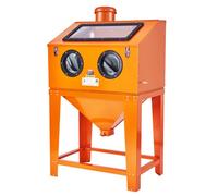 VEVOR Gabinete de chorro de arena de 341,1 L, sistema de recolección de polvo de 6,8 L, gabinete de chorro de arena de 40-120 PSI con soporte, con pistola de chorro de arena y 4 boquillas