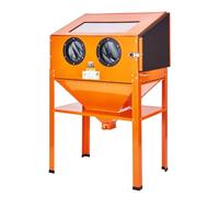 VEVOR Gabinete de chorro de arena, gabinete de chorro de arena de 60 galones de 40 a 120 PSI con soporte, chorro de arena de acero resistente con pistola de chorro de arena y 4 boquillas de cerámica
