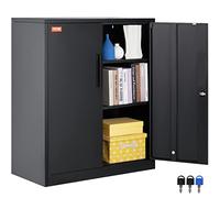 VEVOR Gabinete de Metal con 2 Puertas magnéticas y 4 estantes Ajustables, Capacidad de 200 Libras por Estante, gabinete de Almacenamiento de Acero con Cerradura 42 Pulgadas con 3 Llaves, para Garaje