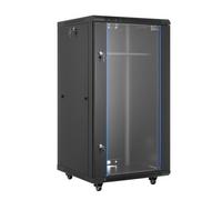 VEVOR Gabinete de Red de Pared de 22U, 600 mm de Profundidad, con Puerta de Vidrio Templado con Cerradura y Paneles Laterales, Carga de 136 kg para Equipos de IT y Dispositivos Audiovisuales